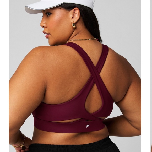 Fabletics No-Bounce High Impact Athletic Sports Bra Merlot Size XL NWT - Picture 2 of 6